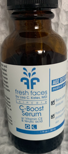 Fresh Faces C-Boost Serum reverses signs of aging 1 oz bottle