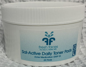 Fresh Faces Sal-Active Daily Toner Pads acne medication; contains 60 pads